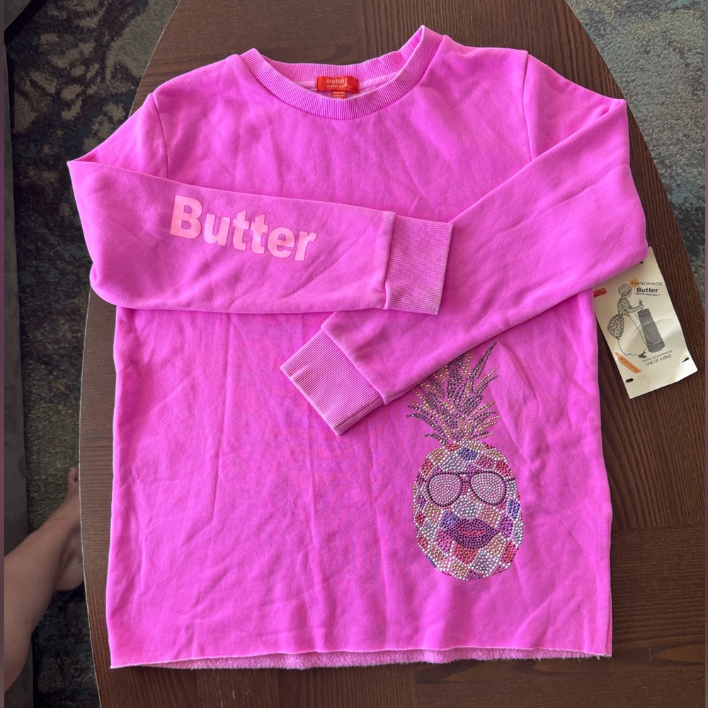 Butter Kids Pink Long Sleeve Shirt